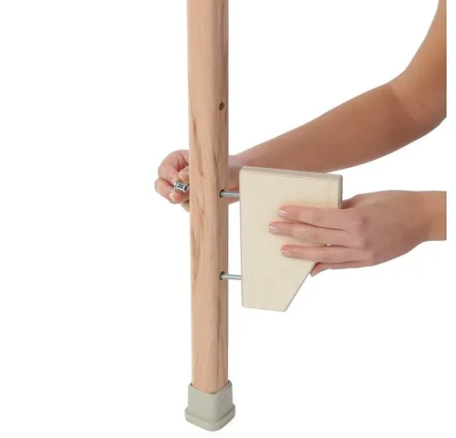 Sport-Thieme Balancetrainer Stelzen-Konsolen, für 1,40 m und 2 m lange Stelzen - Praktische Stelzen-Konsolen von Sport-Thieme, vorgebohrt und inklusive Stockschrauben. Ideal für eine einfache Montage und stabilen Halt. Perfekt für balancetraining und kreative Spiele.