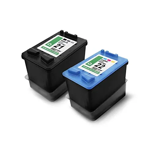 2X Müller Printware Patronen kompatibel für HP F 2140 2149 2210 2212 2214 2224 2275 2280 2288 2291 335 350 370 380 4135 4180 4185 4190 4194 ersetzt HP 21XL 22XL CMYK