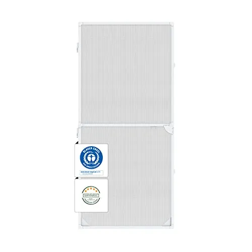 Nematek Fliegengitter Tür Light - Hochwertiger Insektenschutz für Balkon und Terrasse - Fliegengitter für Balkontüren bis 120 x 240 cm, mit selbstschließendem Mechanismus und UV-beständigem Rahmen für optimalen Insektenschutz.