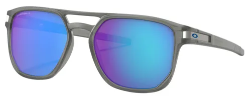Oakley Latch Beta Matte Grey Ink / Prizm Sapphire Polarized - Sportbrillen mit praktischem Clip zum Befestigen an Kleidung, leichtes O Matter Material und optimierte Sicht dank Prizm Gläsern für ein verbessertes Seherlebnis.