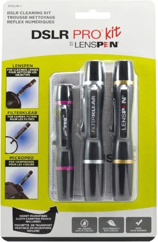 LENSPEN DSLRK1 DSLR Pro Kit - Perfekte Reinigung für Ihre Kamera - Reinigungstücher für Kameras & Objektive, mit speziellem Reinigungssystem für streifenfreie Ergebnisse und optimale Pflege Ihrer Ausrüstung.
