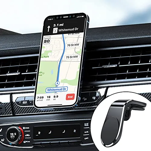 FLY DESIGN Magnetische Handy Halterung für das Auto in L-Typ, Universal, Lüftung, Gitter, Smartphone, mehr Sicherheit beim Fahren