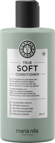 Maria Nila True Soft Conditioner 300 ml - Spülungen für coloriertes Haar, mit feuchtigkeitsspendendem Arganöl für Glanz und Frizz-Reduktion, 100% vegan und frei von Parabenen und Sulfaten.