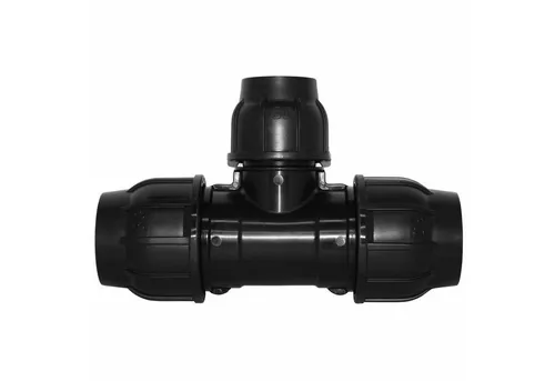 GEBO Steckfitting T-Stück Reduzierung, PE Verschraubung T-Stück mit Klemmverschraubung