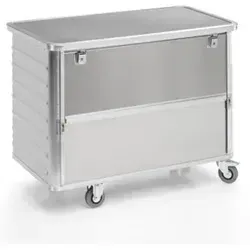Gmöhling Kastenwagen mit absenkbarer Längswand D 3708 - 650l Aluminium - Kastenwagen für ergonomisches Be- und Entladen, ideal für Logistik und Industrie mit absenkbarer Längswand und robustem Design.