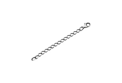 NKlaus Kettenverlängerung Verlängerungskettchen 7cm Langpanzerkette 925 Silber antik DIY Schmuck
