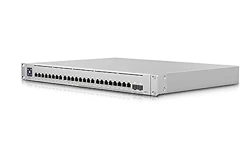 Ubiquiti UniFi Switch USW-Enterprise 24 PoE Switch - Netzwerk-Switches mit 24 PoE-Ports für optimale Stromversorgung, ideal für Unternehmen, die eine zuverlässige Netzwerkinfrastruktur benötigen.