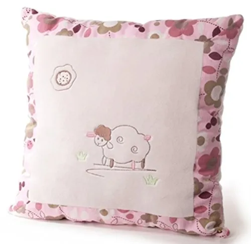 Inware 7969 - Schmusekissen Schaf Sweety, creme/rosa, 35 x 35 cm, Kuschelkissen