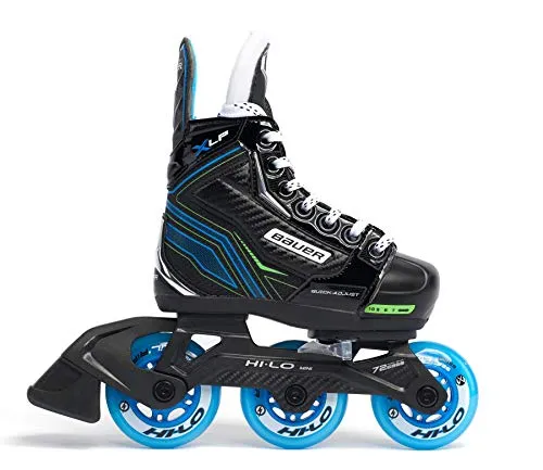 Bauer S21 XLP Adjustable Youth R7-10 Inhaler - Kinder-Inline-Skates mit verstellbarer Größe für wachsende Füße, ideal für aktive Kinder, die Skateboarding lieben.