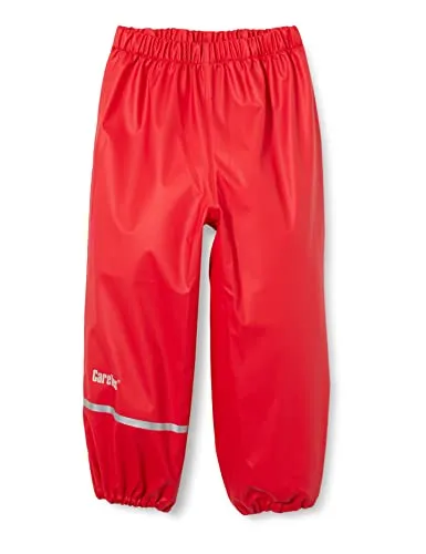 CareTec Jungen Rain Pants - Pu W/O Fleece Regenhose, Red (402), 122 EU