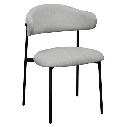 exitodesign Esszimmerstühle Milos 55x58x80 cm - Esszimmerstühl Bürostuhl Gepolsterter Stuhl - für Esszimmer Küche Wohnzimmer Salon Schreibtisch (Hellgrau)