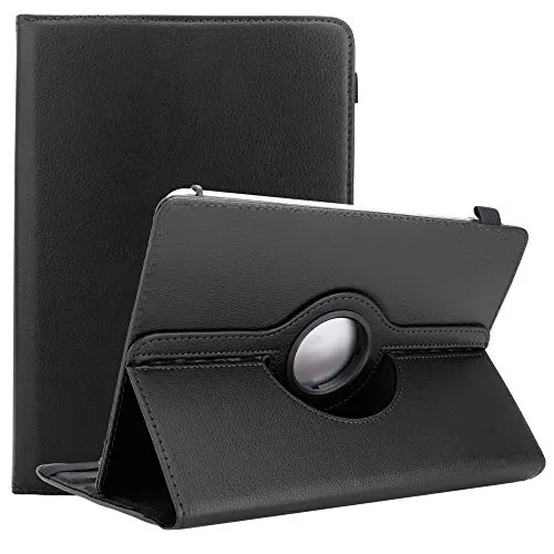 Cadorabo Hülle kompatibel mit Alcatel 1T (10 Zoll) Tablethülle 360 Design aus Premium Kunst Leder Flip Klappbare Stoßfeste Magnetische Cover Hülle für Alcatel 1T (10 Zoll) Tasche in Schwarz