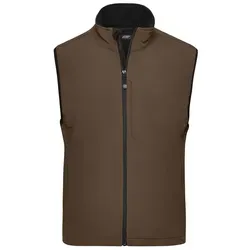 Herren Softshell Weste JN136, braun, Größe XXL - Herren-Westen, trendige Softshell Weste in Braun, ideal für Outdoor-Aktivitäten und vielseitig kombinierbar.