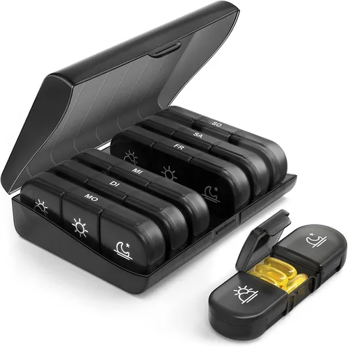 AUVON wöchentliche Pillendose 7 Tage mit 3 Fächern von AUVON