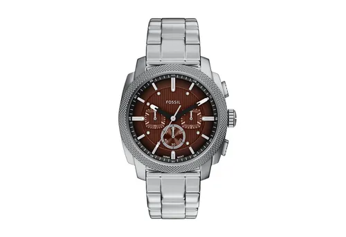 Fossil Chronograph MACHINE FS6144 - Herrenuhr im Industrial-Look - Armbanduhr mit 44-mm-Gehäuse, präzisem Quarzwerk und strapazierfähigem Edelstahlarmband. Ausgefallene Lünette und maskulines Design machen sie zum perfekten Statement.