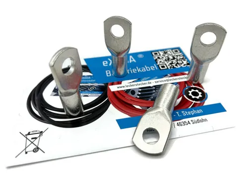 eXODA Ringkabelschuh Kabelschuh 50mm2 M10 4x für Batteriekabel, 4-tlg., 4x Kabelschuh enthalten, Pressöse