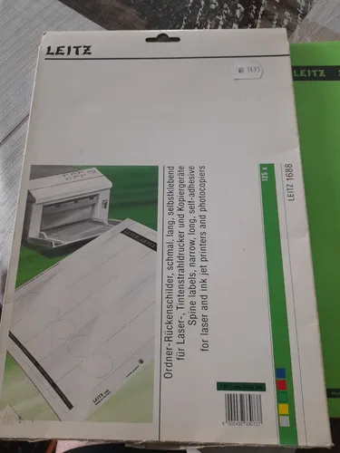 LEITZ Ordneretiketten / 1688  Farbe GRÜN SCHMAL 110 STÜCK 22 BLATT