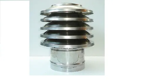 Edelstahl Lamellenhaube 180mm - Schornsteinaufsatz mit hoher Effizienz - Aschesauger mit Edelstahlkonstruktion, schützt vor Regen und Schnee, reduziert Brennstoffverbrauch um bis zu 50% und sorgt für optimale Verbrennung.