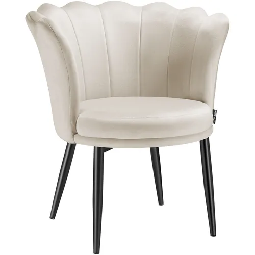 TecTake Sessel Stella - Eleganter Loungesessel in Samtoptik - Esszimmerstuhl mit dickem, bequemen Polster und luxuriösem Samtbezug. Ideal für stilvolle Entspannung in jedem Raum.