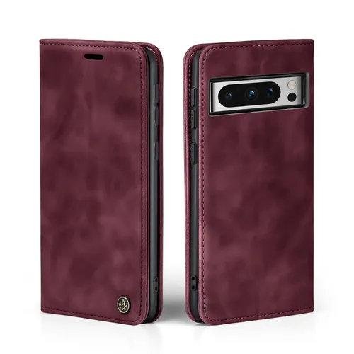 Handy Hülle für Google Pixel 8 Pro Klapp Magnet Smartphone Cover Case Rot