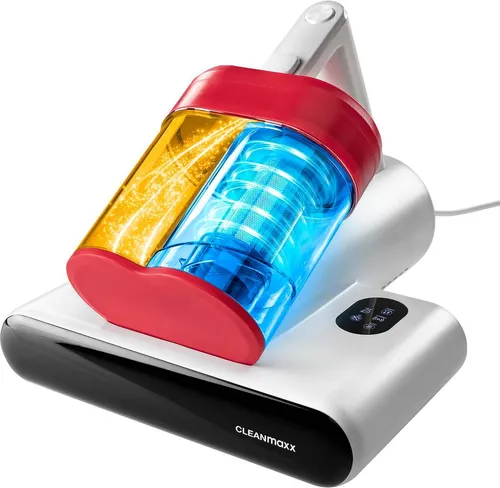 CLEANmaxx Milbensauger Rotation mit UV-C-Licht - Matratzensauger für Allergiker, entfernt 99,9 % aller Milben und Allergene mit UV-C-Licht und HEPA-Filter – ideal für eine hygienische Schlafumgebung!