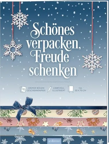 Geschenkpapier Zauberhafte Weihnachtszeit: Schönes schenken. Glücklich sein. | 10 große Bögen Geschenkpapier, ca. 50,0 x 71,0 cm (Geschenkpapier-Buch)