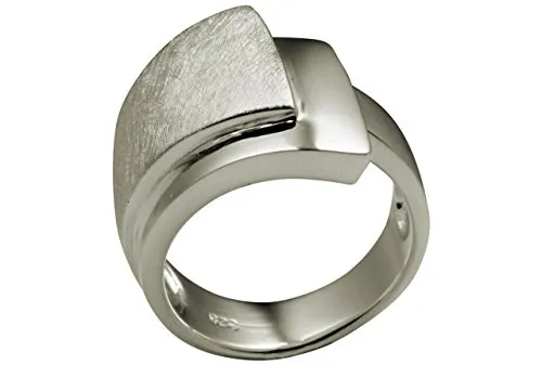 SILBERMOOS Eleganter Damen Ring - Doppelter Bandring aus 925 Sterling Silber - Ringe für Damen: Kunstvoll gefertigter doppelter Bandring aus massivem 925er Sterlingsilber mit anlaufgeschützter Oberfläche für eleganten Tragekomfort.