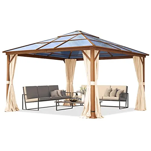 TOOLPORT Forest 4x4 m Hardtop Gartenpavillon in beige von Toolport