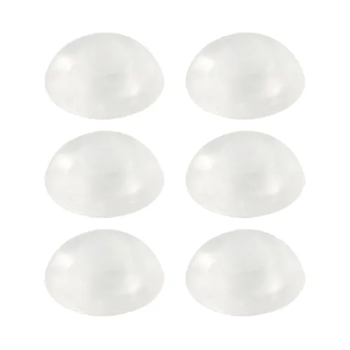 vasalat Wandtürstopper Set - Türpuffer 32mm, Höhe 12mm - Türstopper selbstklebend ideal zum Schutz von Wand & Tür, transparent - 6 Stück