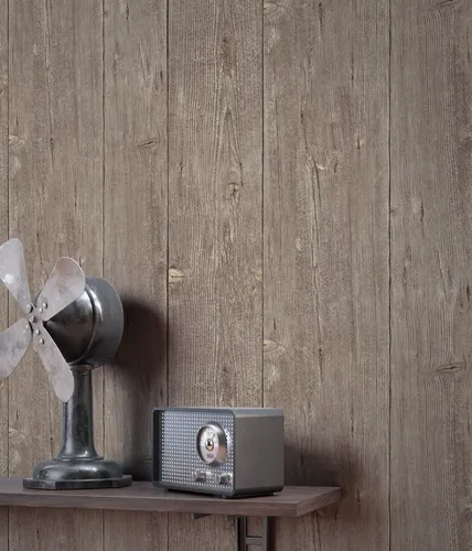 Newroom Vliestapete Braun - Holztapete für ein gemütliches Zuhause - Tapete im Landhausstil mit Holzoptik, die Wärme und Gemütlichkeit in Wohnzimmer, Schlafzimmer oder Küche bringt. Ideal für einen natürlichen Einrichtungsstil.