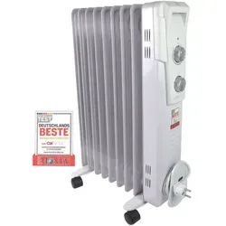 CLATRONIC 9 Rippen-Ölradiator mit 2000 Watt - Effiziente Zusatzheizung für jedes Zuhause – der CLATRONIC Ölradiator mit 3 Leistungsstufen sorgt für gleichmäßige Wärmeverteilung und ist dank seiner kompakten Bauweise ideal für jeden Raum.