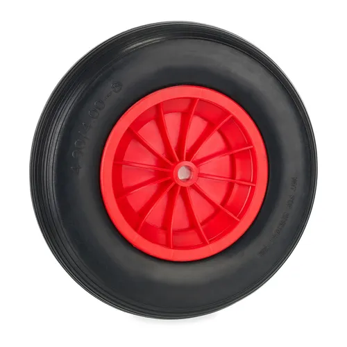 Schubkarrenrad Sackkarrenrad Vollgummireifen Ersatzreifen 39 cm 100 kg rot