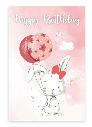 Premium Geburtstagskarte Happy Birthday 18x12cm mit Umschlag 1