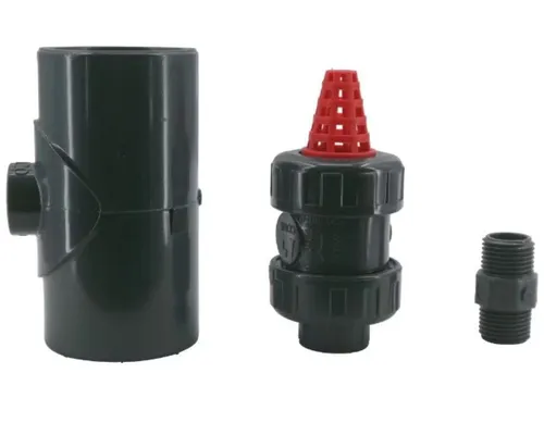 OKU Absorber-Belüftungsset Ø 63 mm für PVC-Verrohrung - Effizientes Belüftungsset für PVC-Verrohrung Ø 63 mm, optimiert die Poolheizung und sorgt für eine gleichmäßige Wärmeverteilung.