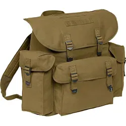 Brandit BD8004 Pocket Military Bag - Olive - One Size - Daypack mit 30 l Volumen, aus robuster 100% Baumwolle, ideal für Outdoor-Fans. Praktische große Seitentaschen und verstellbare Tragegurte für optimalen Komfort.