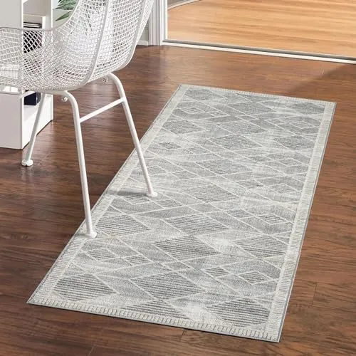 Carpet City Teppich FLAIR178, rechteckig, Kurzflor im Skandi-Stil - Flachgewebe-Teppich im modernen Skandi-Stil, strapazierfähig und pflegeleicht, perfekt für Wohnzimmer und Schlafzimmer.