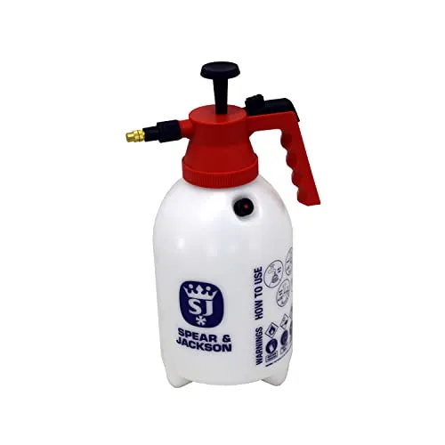 Spear & Jackson 2LPAPS 2 Liter (2 L) Garten-Drucksprüher – Verstellbare Messingdüse, Pumpmechanismus, frostfeste Flasche, arretierbarer Abzug, präzise Messskala