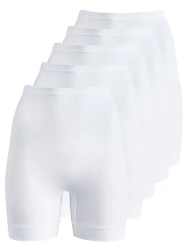 SCHÖLLER 5er Pack Damen Normalbeinschlüpfer Baumwolle Supergekämmt 58010-47-013 Gr. 42 in Weiss