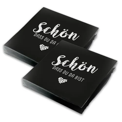 Papierservietten Schwarz von itenga