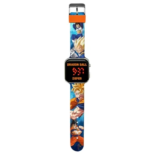 Kids Licensing Dragon Ball Digitale Kinderuhr DB00003 - Armbanduhren für Jungen: Diese coole digitale Kinderuhr im Dragon Ball Design hilft kleinen Fans, organisiert zu bleiben und ist das perfekte Geschenk für jeden Anlass.