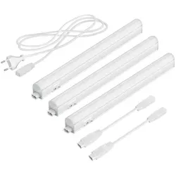 ledscom.de LED Unterbau-Leuchten Rigel, je 31,3cm, je 445lm, weiß, 3er Set
