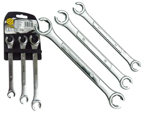 Offener Ringschlüssel Satz 3-tlg Bremsleitung- Bremse Leitungsschlüssel doppel