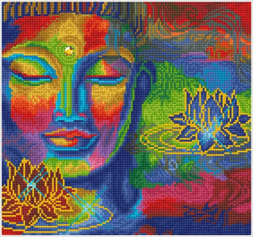 Diamond Dotz Diamond Painting Buddha und Lotusblumen von Diamond Dotz