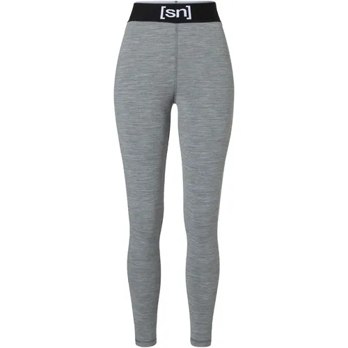 Super.Natural Damen Tundra175 Tights (Größe M, grau) - Lange Funktionsunterhose aus einem leichten Merino-Wollmix, ideal für sportliche Aktivitäten das ganze Jahr über.