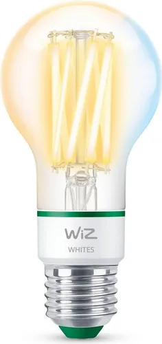 WiZ Smarte LED Lampe E27, energieeffizient und automatisierbar - Die smarte LED Lampe E27 mit Energieeffizienzklasse A spart 40 % Energie. Dank SpaceSense Technologie fungiert sie als Bewegungssensor. Steuern Sie Ihre Beleuchtung bequem per App und optimieren Sie den Energieverbrauch.