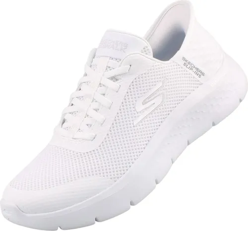 Skechers Damen GO Walk Flex Grand Entry Sneaker - Weiß, 37 EU - Damen-Sneaker mit Hands Free Slip-ins für einfache Passform und exklusivem Fersenkissen. Genießen Sie die reaktionsschnelle ULTRA GO-Dämpfung und den Komfort von Skechers Air Cooled Memoryschaum.