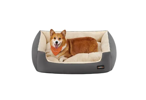 FEANDREA Tierbett, L/XL Hundebett mit Wendekissen in grau von Feandrea