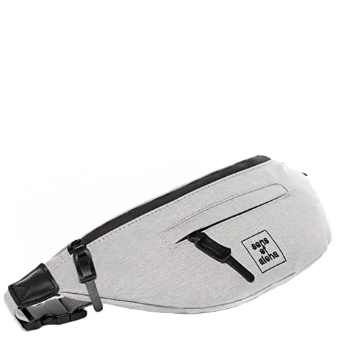 SONS OF ALOHA Hip-Bag Brusttasche für Stadt Festival Reise Gross recyceltes Meeresplastik Hüfttasche Bauchtasche wasserabweisend beige-weiß