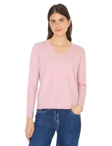 CECIL Kuscheliger V-Neck Pullover Blossom Glow Melange XXL
