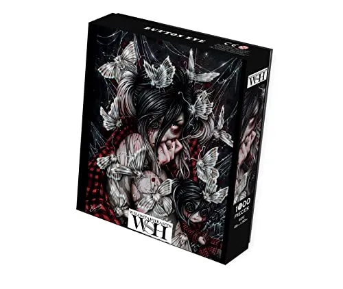 Button Eye 1000 Teile Puzzle, Enys Guerrero Kunstwerk Gothic Okkult Dark Fantasy Print (Inklusive Poster Puzzle Guide)